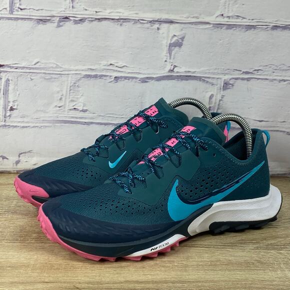 Nike Air Zoom Terra Kiger 7 Running Shoes Women's 8.5 Teal Pink Trail Sneakers - Picture 3 of 8
